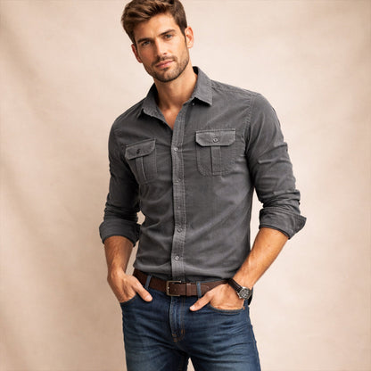 Men's Corduroy Button Down Shirt