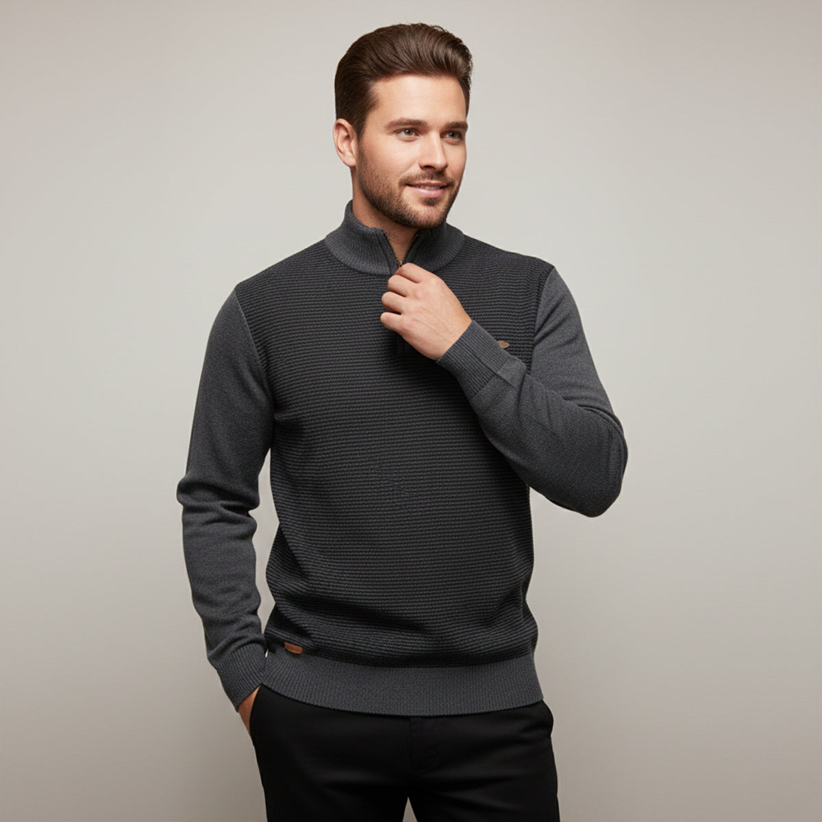 Oban Men's Half Zip Winter Knit Sweater