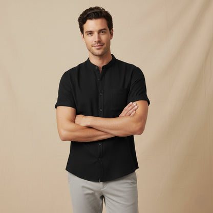 Men's Oversized Cotton Linen Beach Shirt