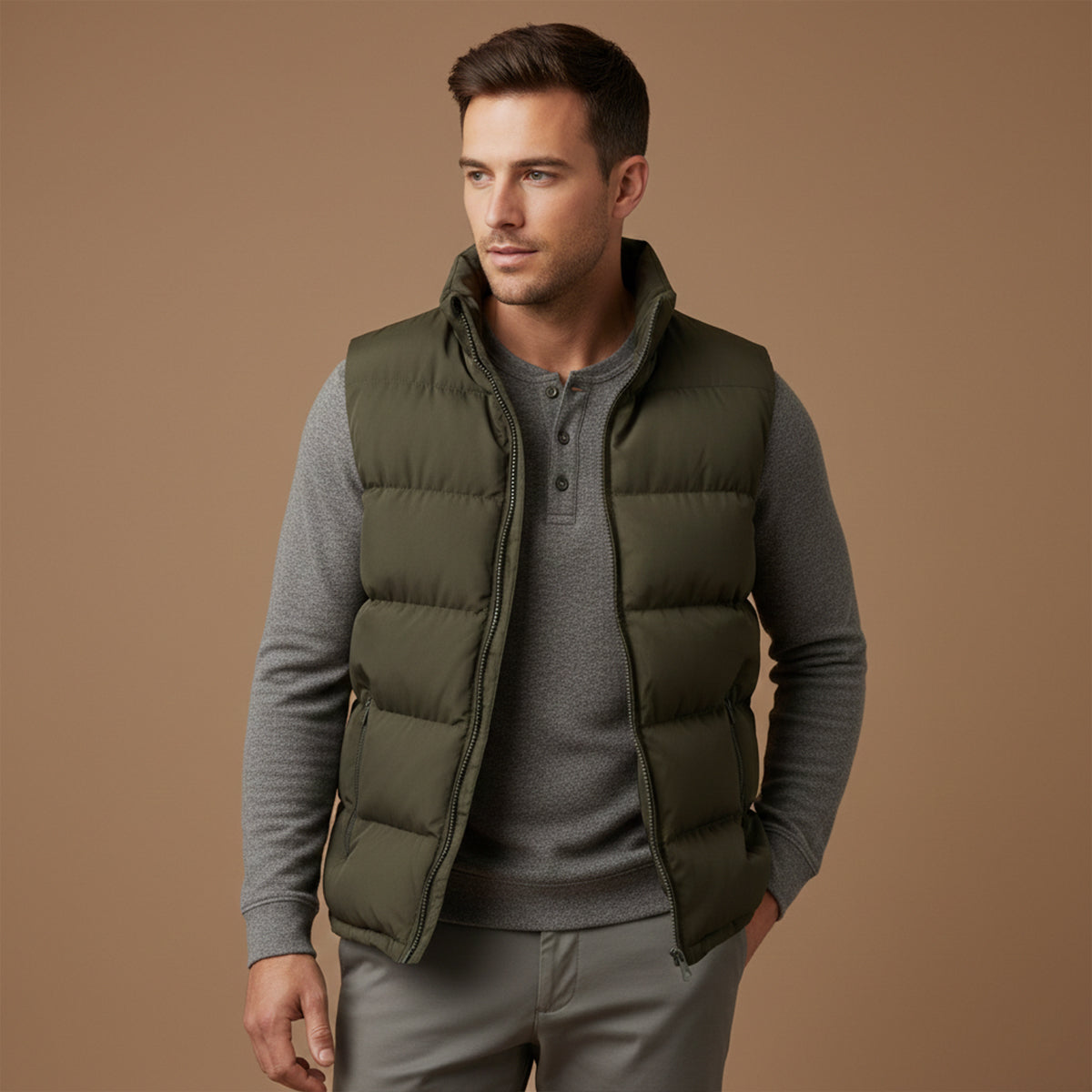 Men's Padded Winter Puffer Gilet