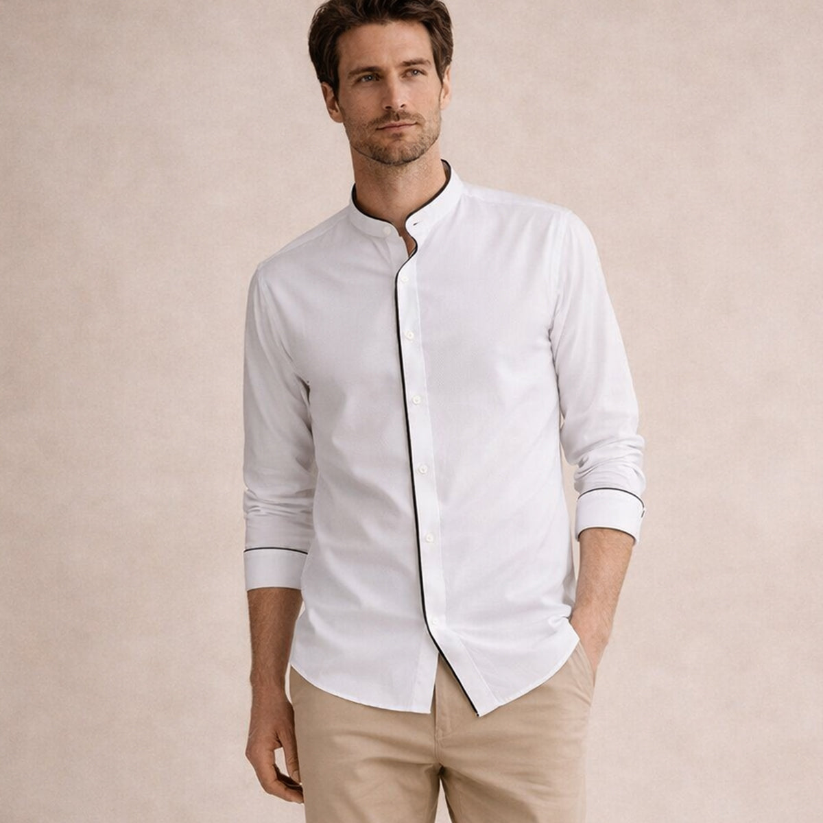 Ashcroft Men's Dress Shirt Tailored Collar