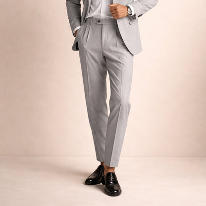 Men's Tailored Pleated Pants Classic Wool