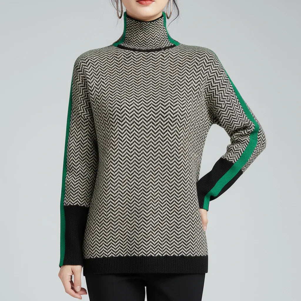 Katherine | Women's Spring  Chevron Pattern Sweater