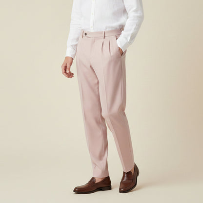 Men's Linen Loose Fit Pants Breathable Beige