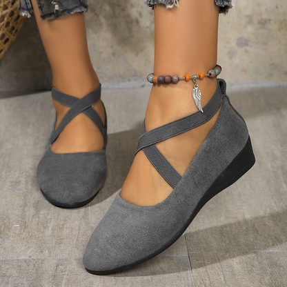Image of Samantha | Women's Wedge Heel Ankle Strap Shoes