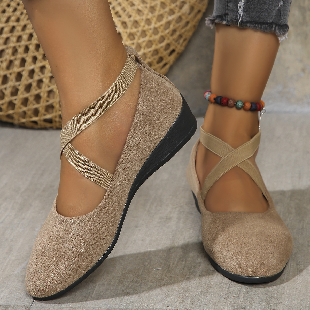 Image of Samantha | Women's Wedge Heel Ankle Strap Shoes