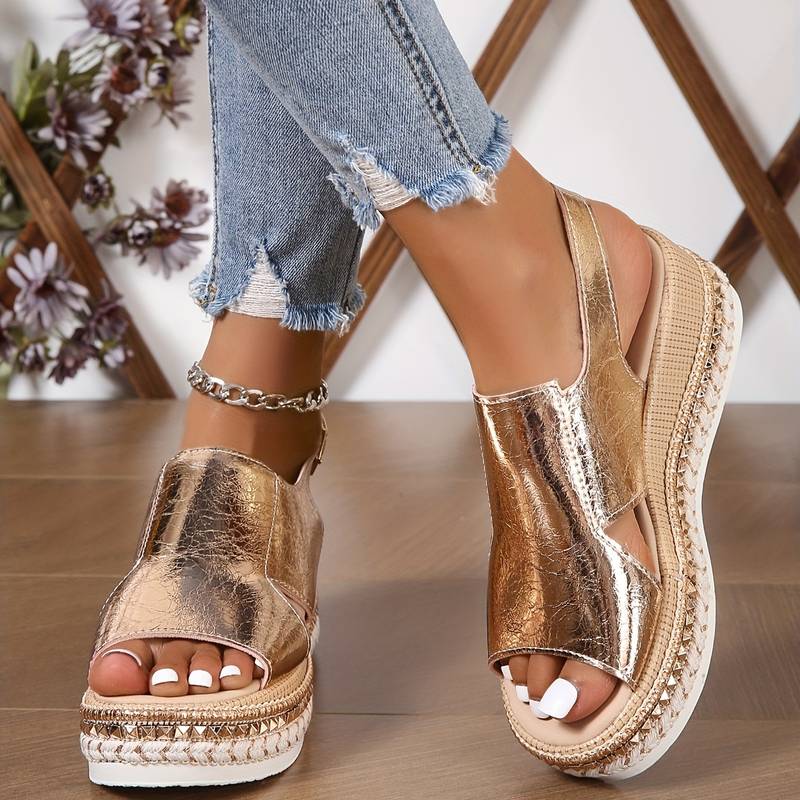 Women's Platform Sandals Cutout Design