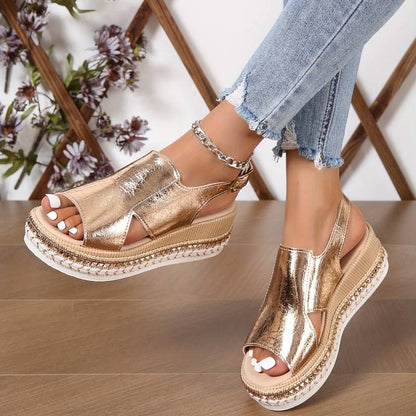 Women's Platform Sandals Cutout Design