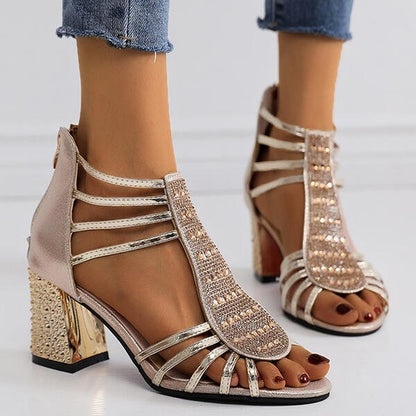 Anna | Women’s Summer Strappy Block Heel Sandals