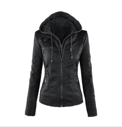 Women's Fitted Hooded Jacket - Fashinoza