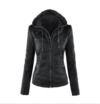 Women's Fitted Hooded Jacket - Fashinoza