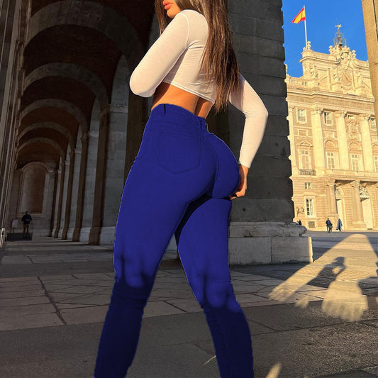Women's High Waisted Skinny Pants - Fashinoza