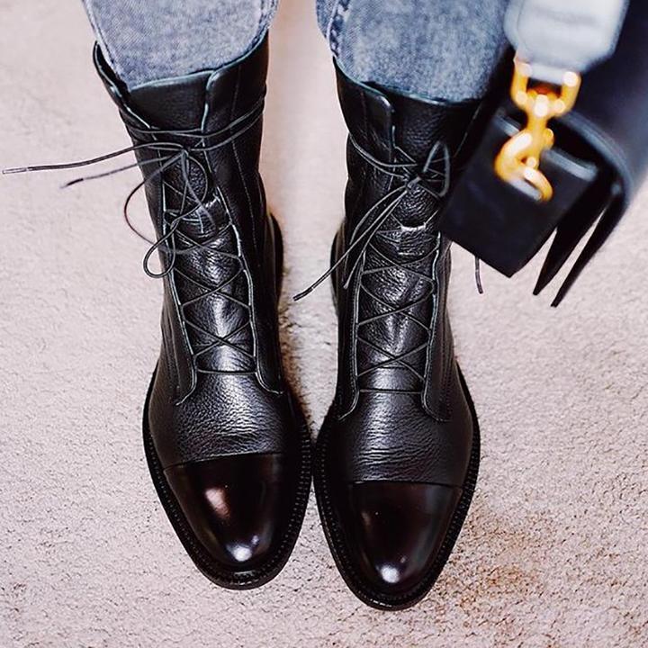 Women's Mid Calf Boots Closed Toe