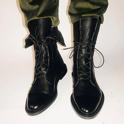 Women's Mid Calf Boots Closed Toe