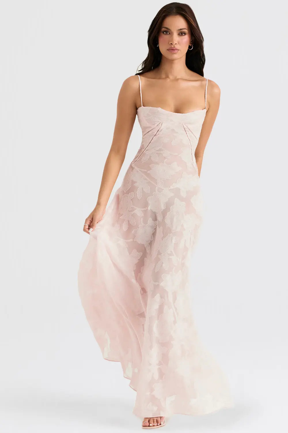 Women's Long Summer Dress Open Back Adjustable Straps
