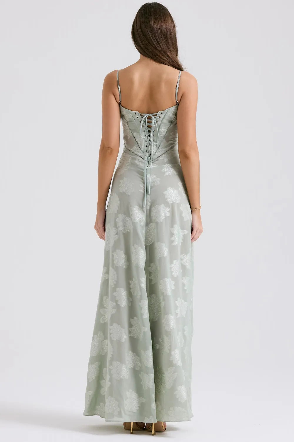 Women's Long Summer Dress Open Back Adjustable Straps