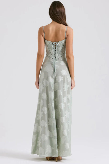 Women's Long Summer Dress Open Back Adjustable Straps