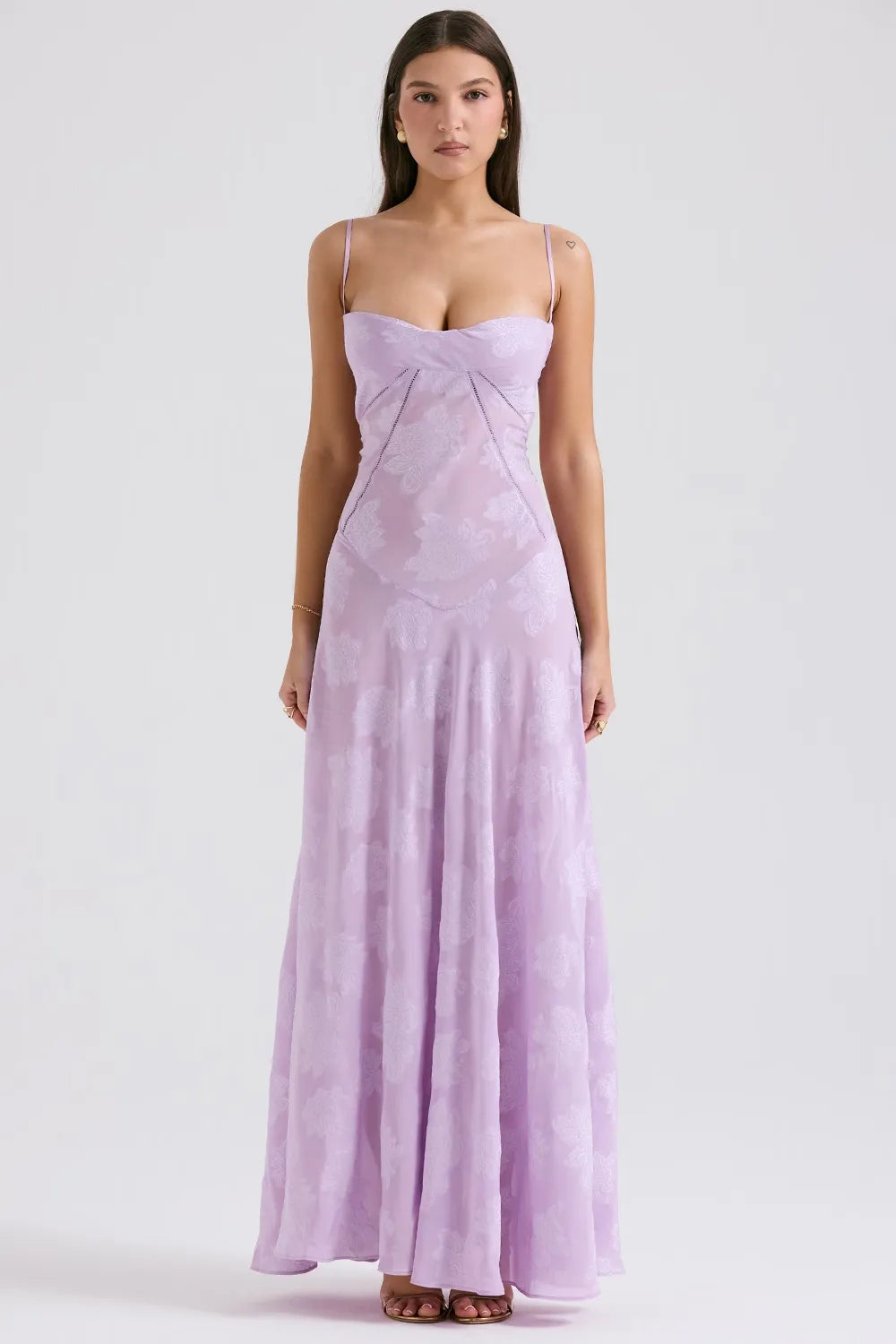 Women's Long Summer Dress Open Back Adjustable Straps