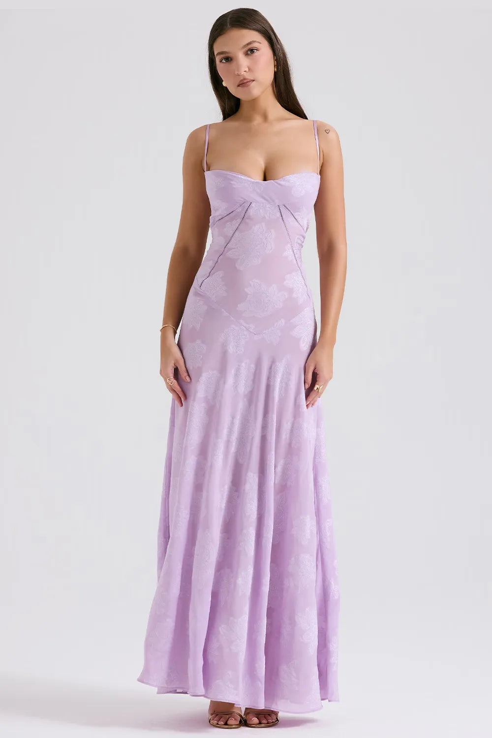 Women's Long Summer Dress Open Back Adjustable Straps