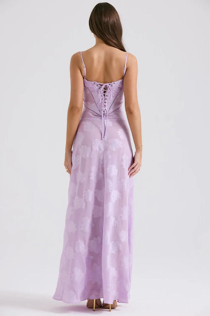 Women's Long Summer Dress Open Back Adjustable Straps