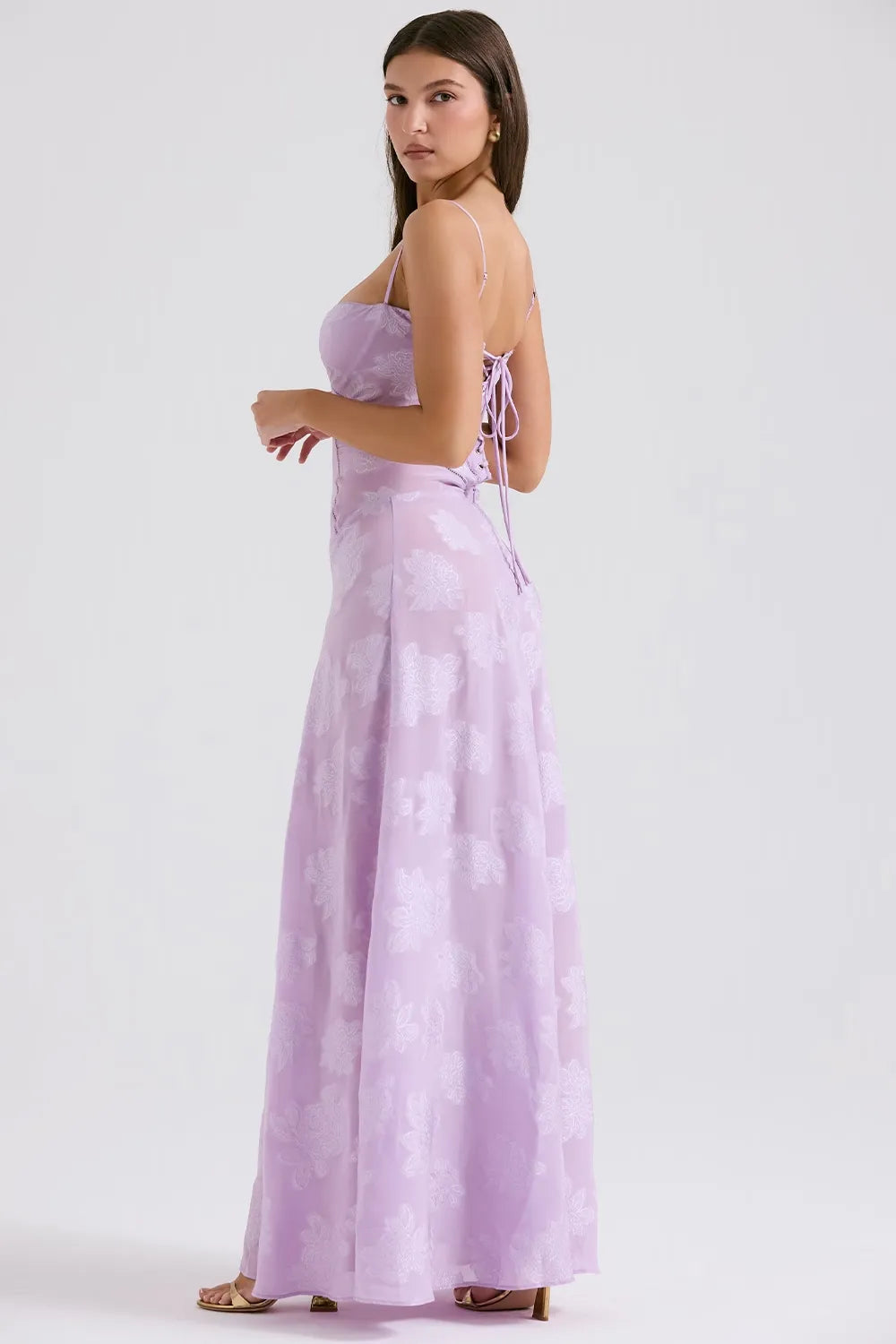 Women's Long Summer Dress Open Back Adjustable Straps