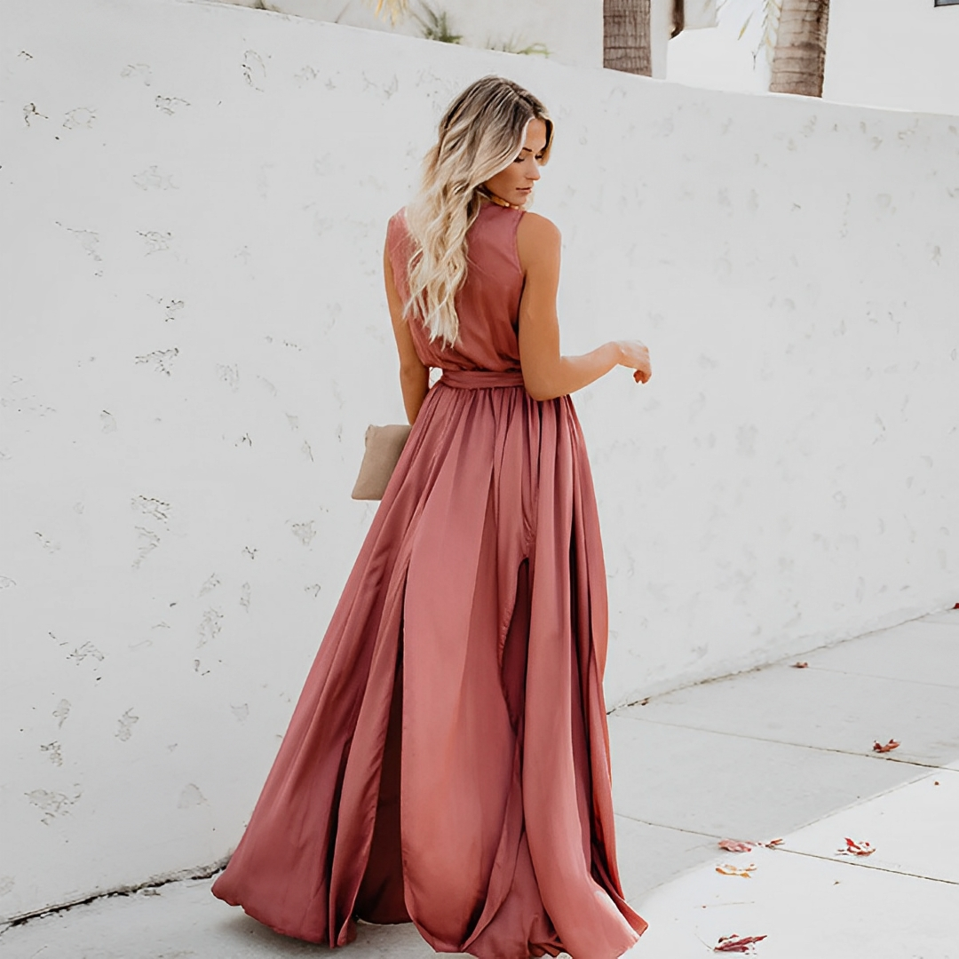 Image of Shannon | Women's Sleeveless Wrap Maxi Dress