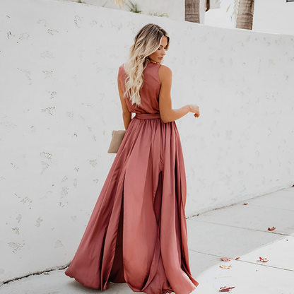 Image of Shannon | Women's Sleeveless Wrap Maxi Dress