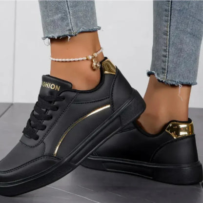 Women's Low Cut Sneakers Leather - Fashinoza