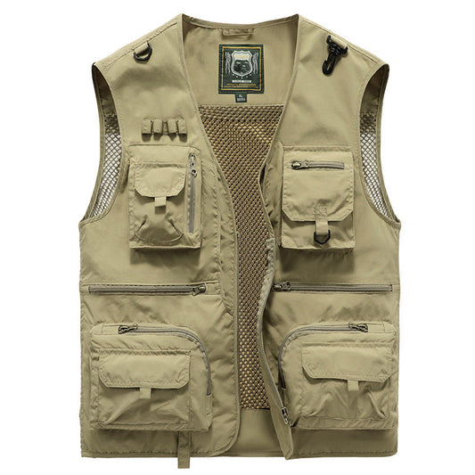 Men's Summer Vest Multi Pocket Design - Fashinoza