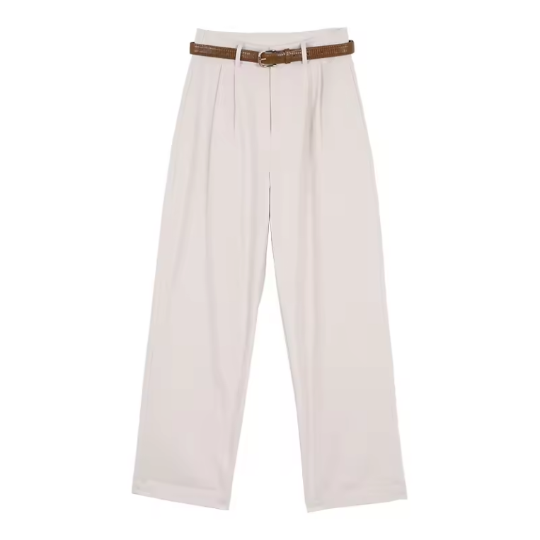 Women's High Waisted Pleated Dress Pants - Fashinoza