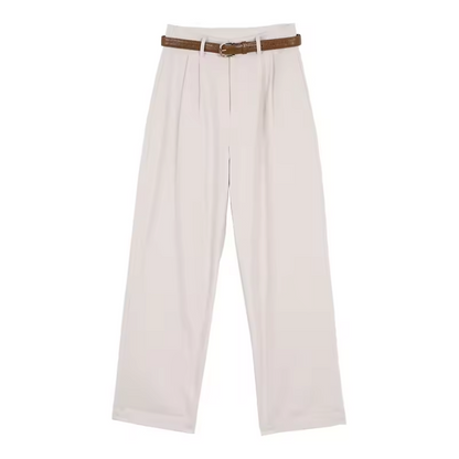 Women's High Waisted Pleated Dress Pants - Fashinoza