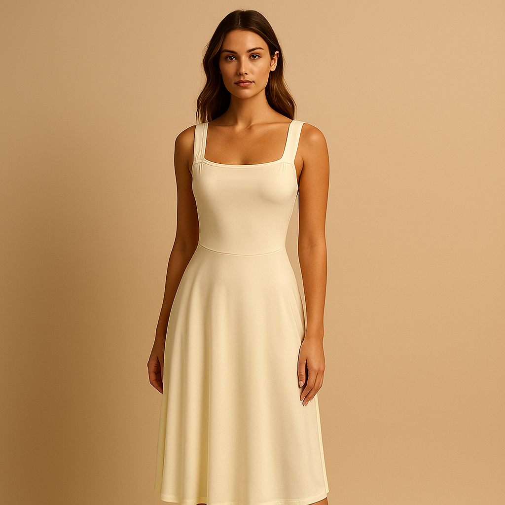 Women's Sleeveless Minimalist Dress - 
Fashinoza
