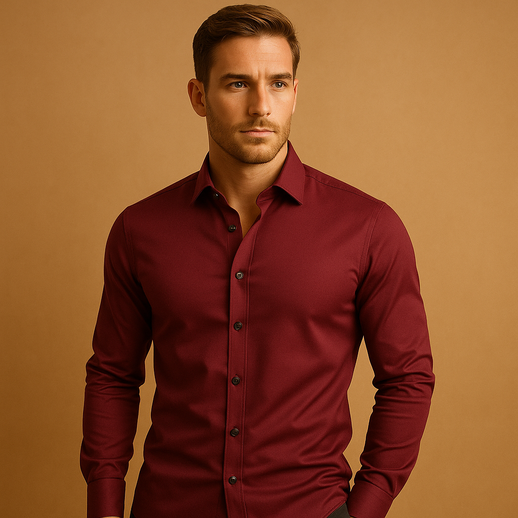 Men's Slim Fit Stretch Shirt - 
Fashinoza