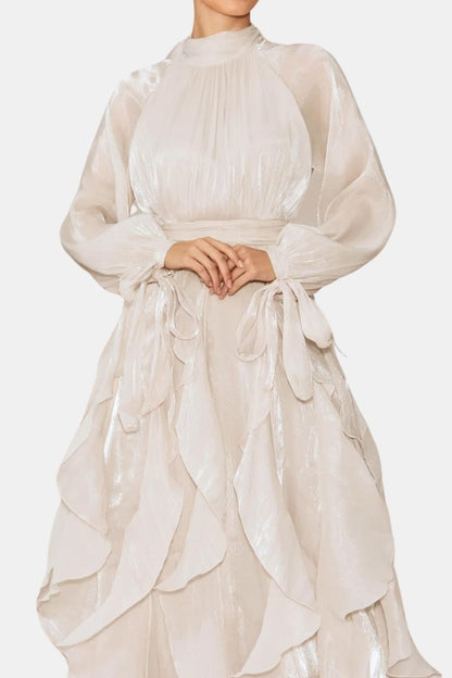 Image of Sloane | Women's Ruffle Long Sleeve Maxi Dress