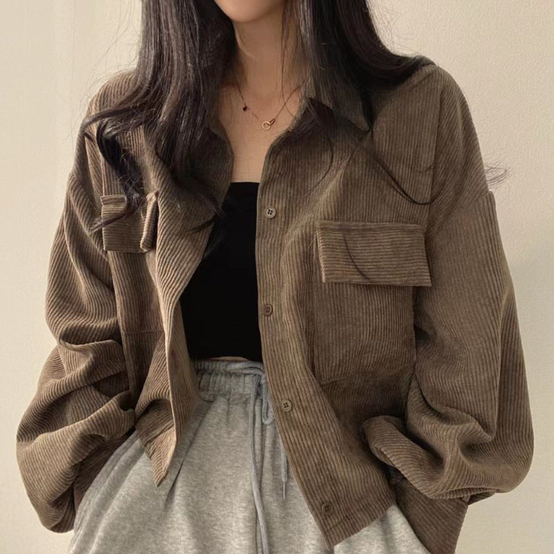 Women's Corduroy Jacket - 
Fashinoza