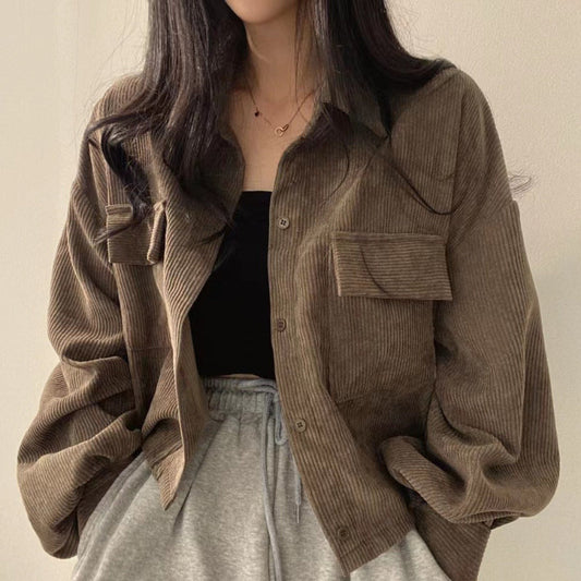 Women's Corduroy Jacket - 
Fashinoza