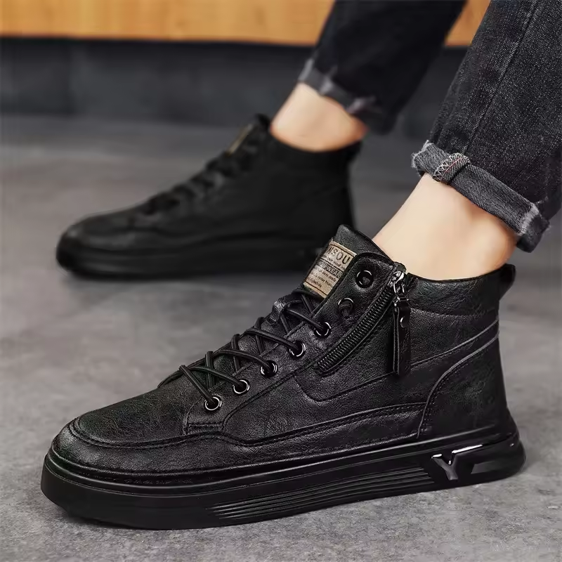 Castello Men's Leather Sneakers - 
Fashinoza