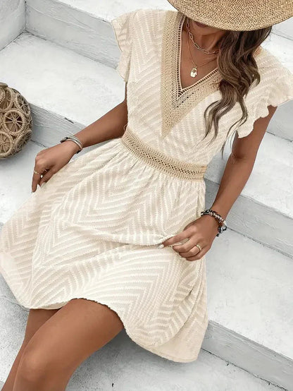 Women's Mini Dress Textured Pattern