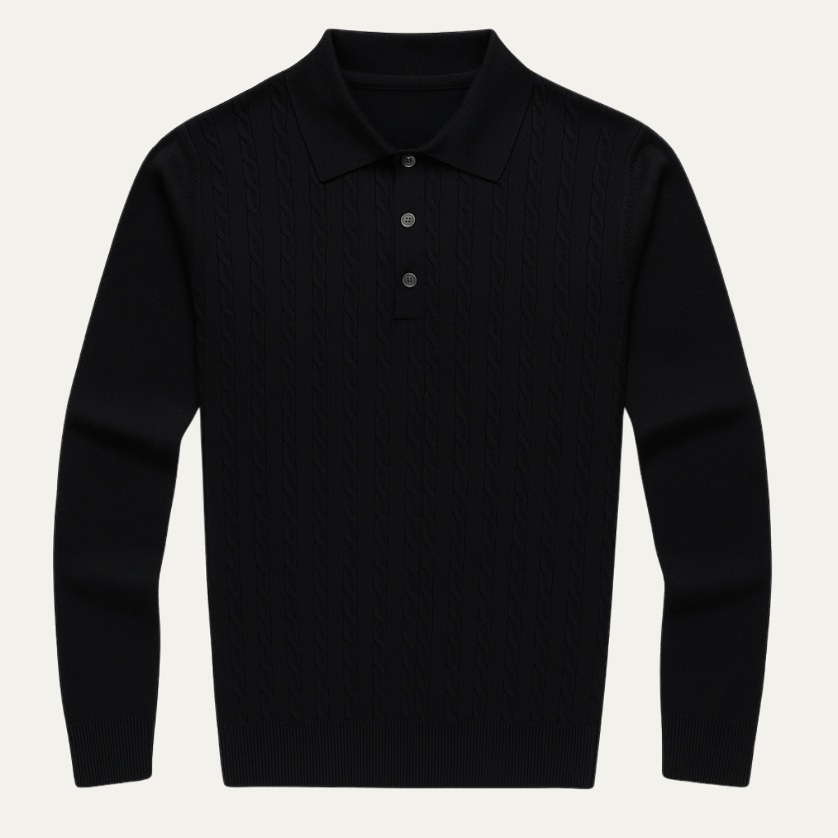 Men's Cotton Polo Sweater Soft Knit - Fashinoza