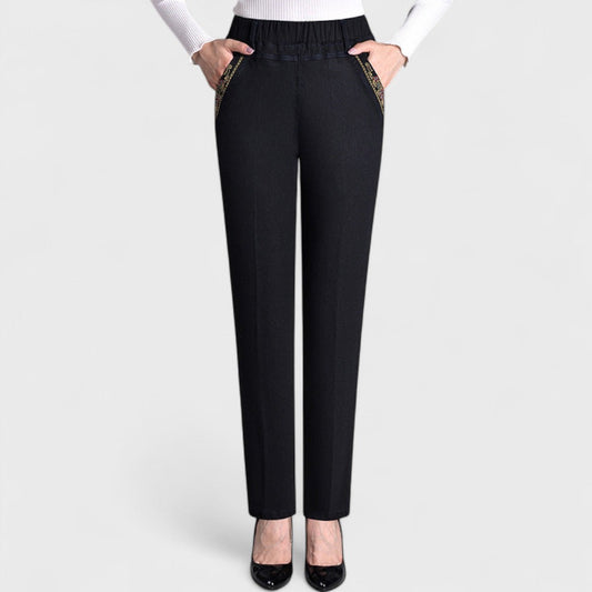 Women's Gathered Waist Jeans - Fashinoza