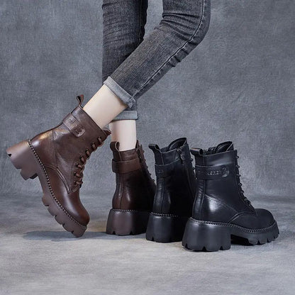 Women's Platform Boots Round Toe
