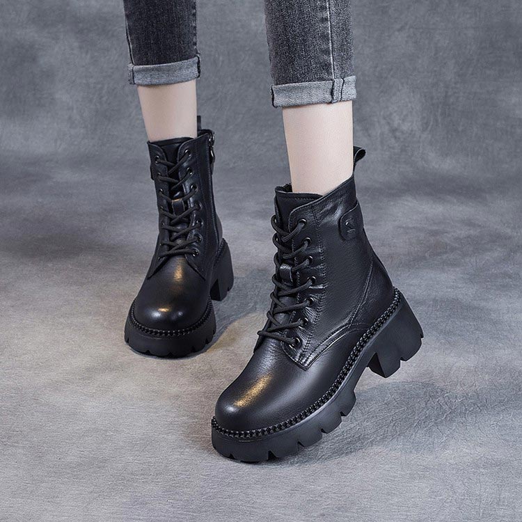 Women's Platform Boots Round Toe
