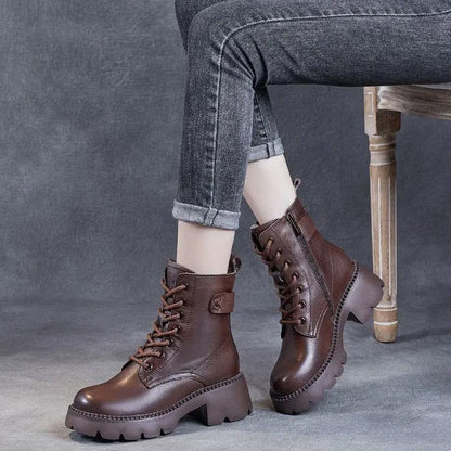 Women's Platform Boots Round Toe