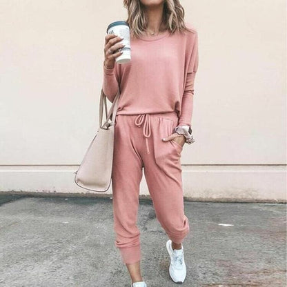 Women's Casual Long Sleeve and Jogger Pants Set