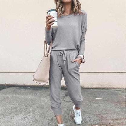 Women's Casual Long Sleeve and Jogger Pants Set