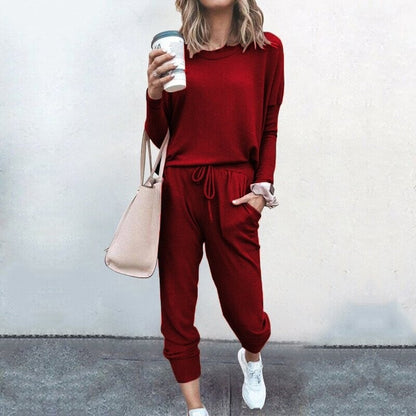 Women's Casual Long Sleeve and Jogger Pants Set