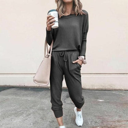Women's Casual Long Sleeve and Jogger Pants Set