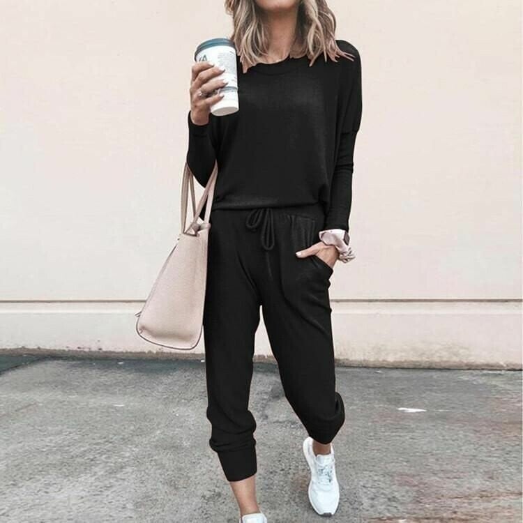 Women's Casual Long Sleeve and Jogger Pants Set
