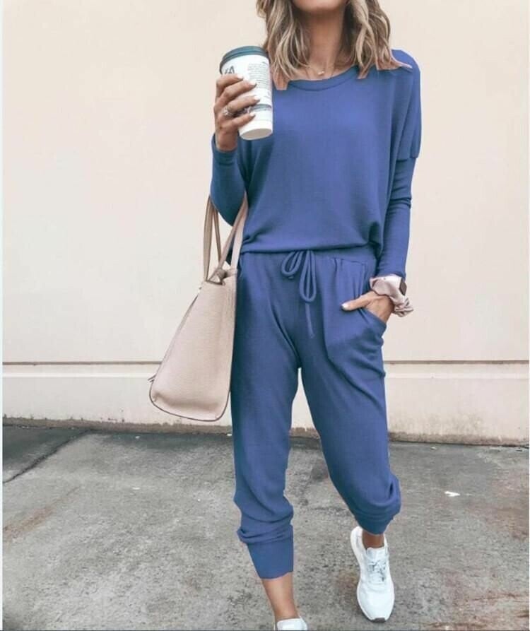 Women's Casual Long Sleeve and Jogger Pants Set