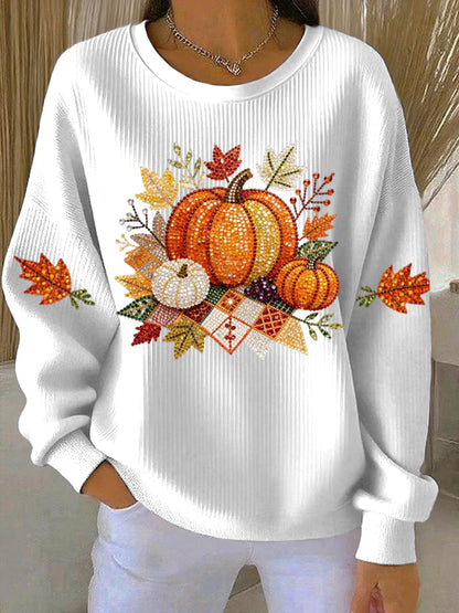 Women's Graphic Sweatshirt Illustrated Front Design